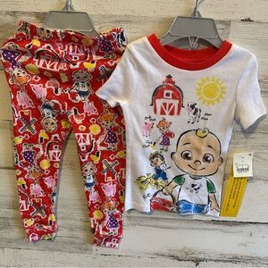 Toddler Cocomelon Farm Pajamas Size 2T NEW